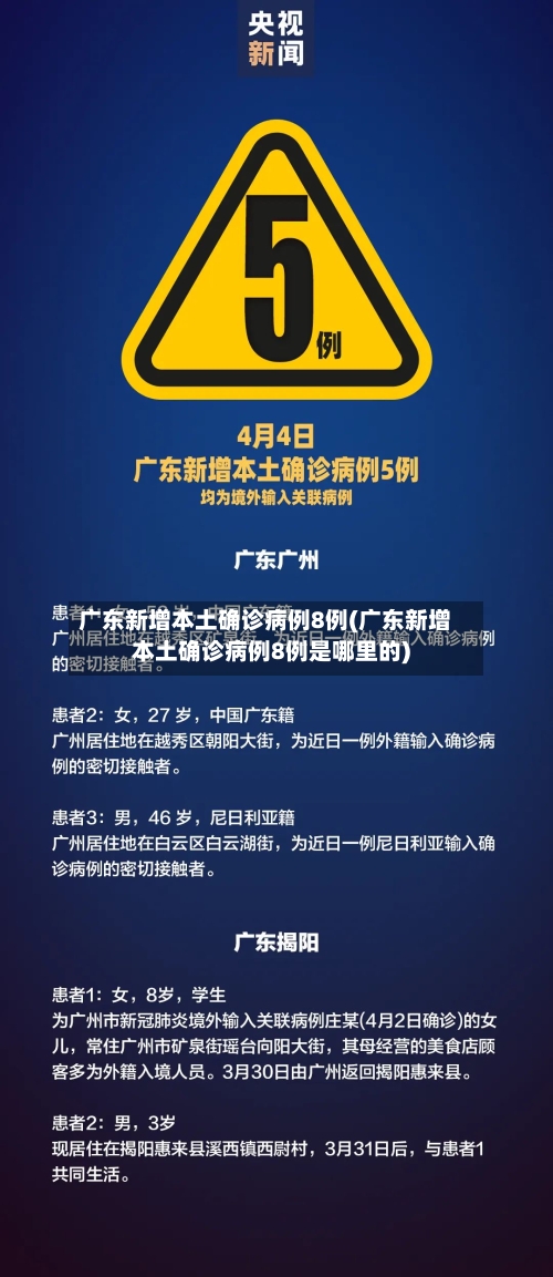 广东新增本土确诊病例8例(广东新增本土确诊病例8例是哪里的)