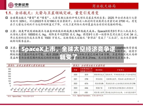 SpaceX上市，全球太空经济竞争逻辑变了-第3张图片