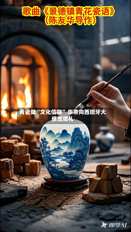青瓷做“文化信物” 华帝向西班牙大使馆赠礼-第2张图片