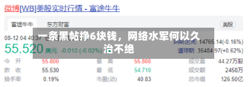 一条黑帖挣6块钱，网络水军何以久治不绝-第2张图片