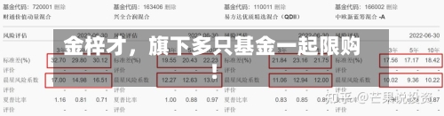 金梓才，旗下多只基金一起限购！