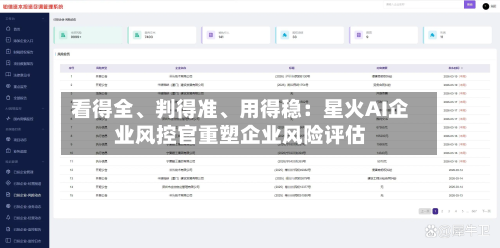 看得全、判得准	、用得稳：星火AI企业风控官重塑企业风险评估-第2张图片