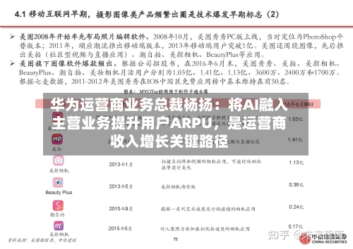 华为运营商业务总裁杨扬：将AI融入主营业务提升用户ARPU，是运营商收入增长关键路径-第2张图片