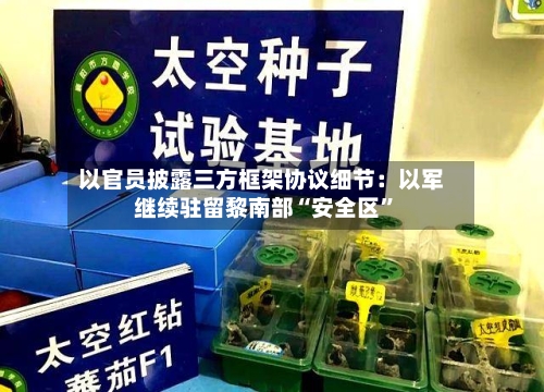 以官员披露三方框架协议细节：以军继续驻留黎南部“安全区”-第2张图片