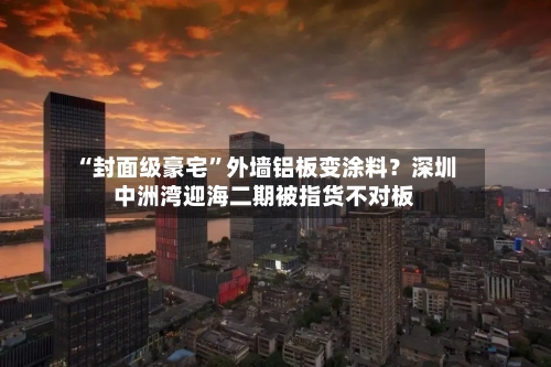 “封面级豪宅	”外墙铝板变涂料？深圳中洲湾迎海二期被指货不对板-第3张图片