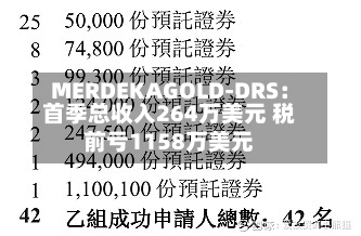 MERDEKAGOLD-DRS：首季总收入264万美元 税前亏1158万美元-第3张图片
