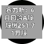 赛力斯：6月回购A股股份251.71万股