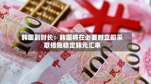 韩国副财长:韩国将在必要时立即采取措施稳定韩元汇率
