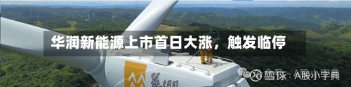 华润新能源上市首日大涨，触发临停-第2张图片