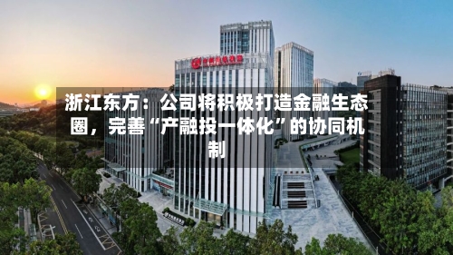 浙江东方:公司将积极打造金融生态圈,完善“产融投一体化”的协同机制