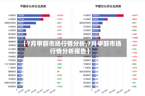 【7月甲醇市场行情分析,7月甲醇市场行情分析报告】-第2张图片