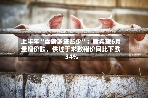 上半年“卖猪多进账少”：新希望6月量增价跌，供过于求致猪价同比下跌34%-第2张图片
