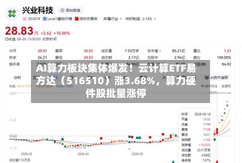 AI算力板块集体爆发!云计算ETF易方达(516510)涨3.68%,算力硬件股批量涨停